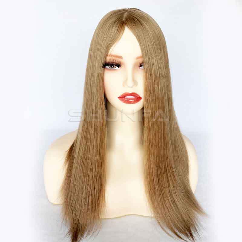 Highlight Human Hair Wig Grade 14A European Hair Glueless Lace Frontal Double Drawn Small Knot Jewish K